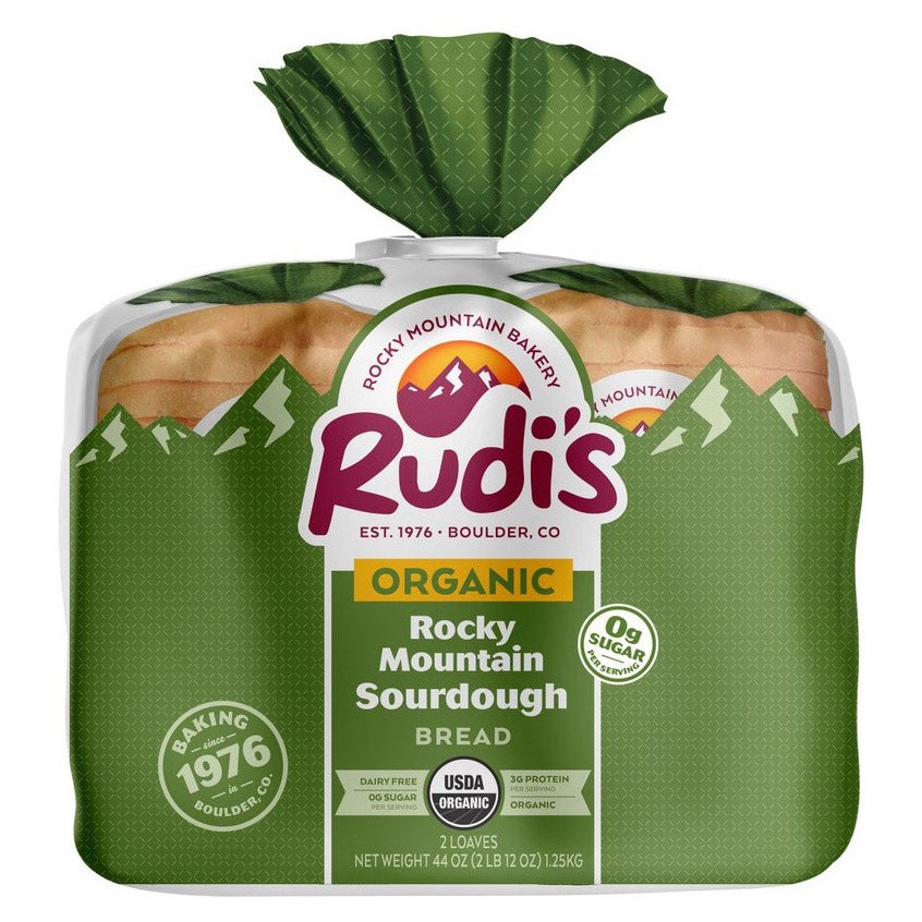 Rudi's Organic Bakery Rocky Mountain Sourdough Bread, 2 x 22 oz - Image 1