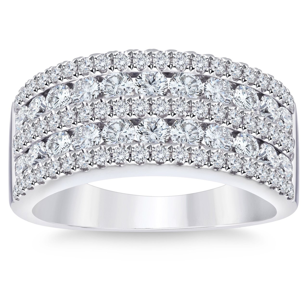 Platinum VS2 I 1.50 CTW Round Diamond Women's Band - Image 1