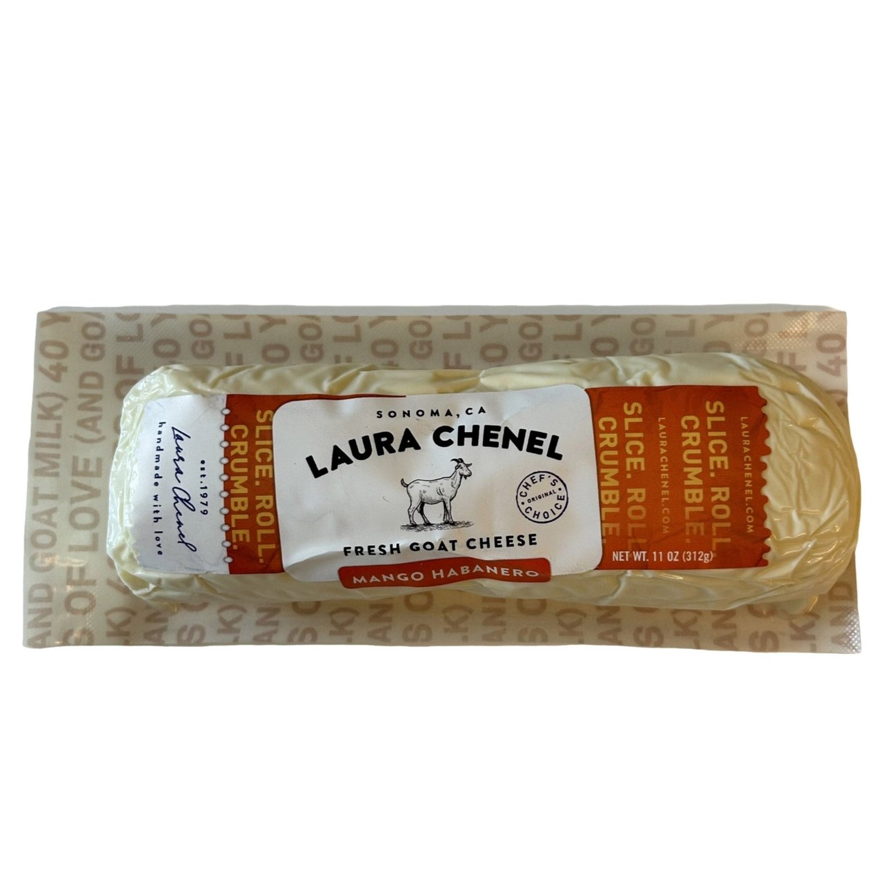 Laura Chenel Mango Habanero Goat Cheese Log 11 Ounces - Image 1