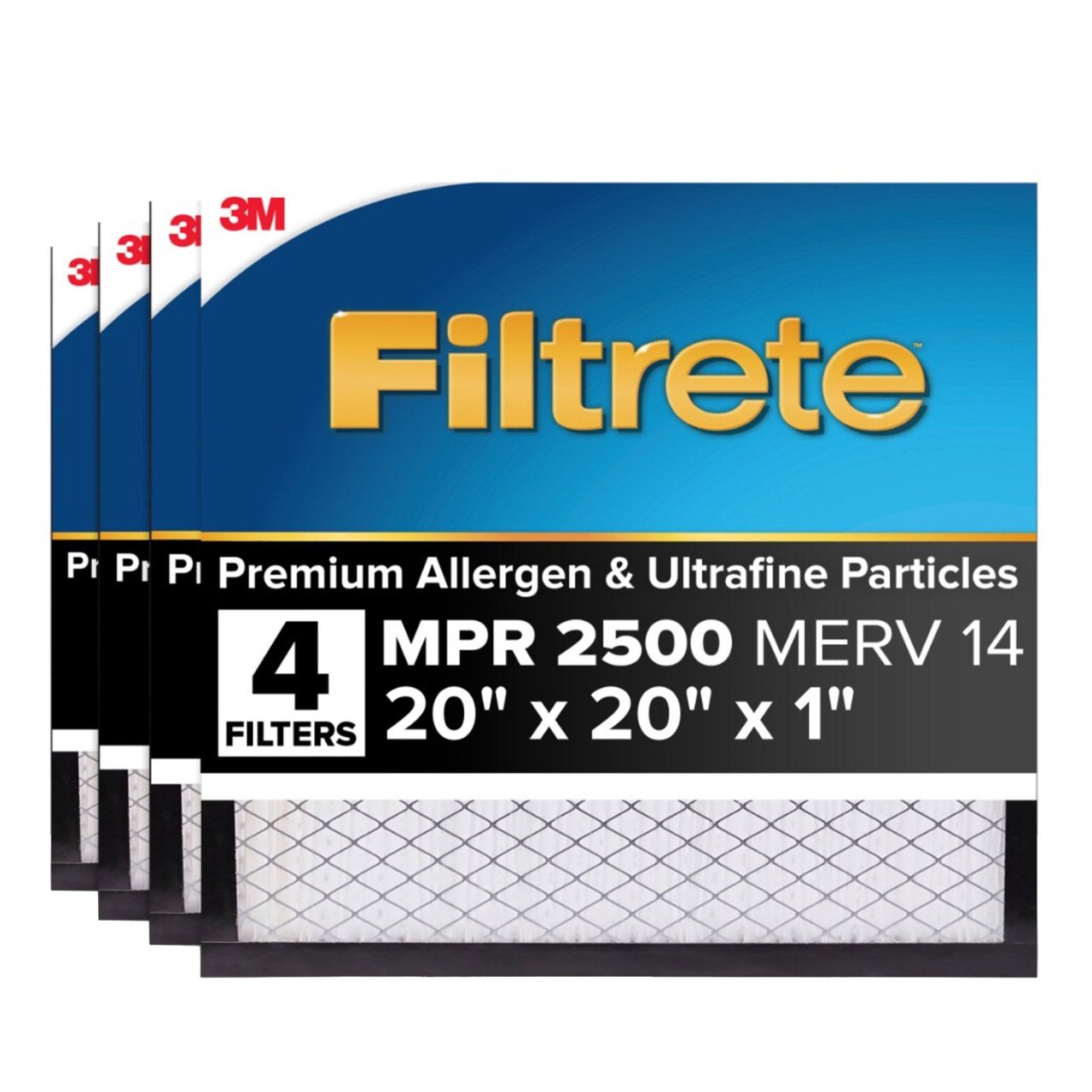 3M Filtrete 2500 Series 20x20x1 4-Pack Furnace Filter - Image 1