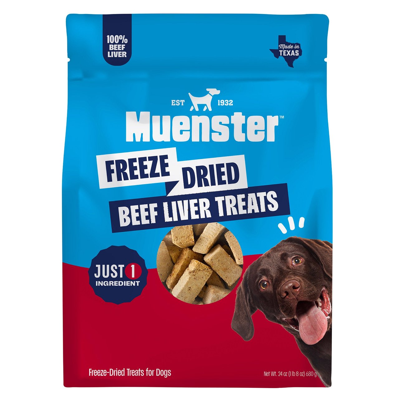 Muenster Freeze Dried Beef Liver Pet Treats 24 oz - Image 1