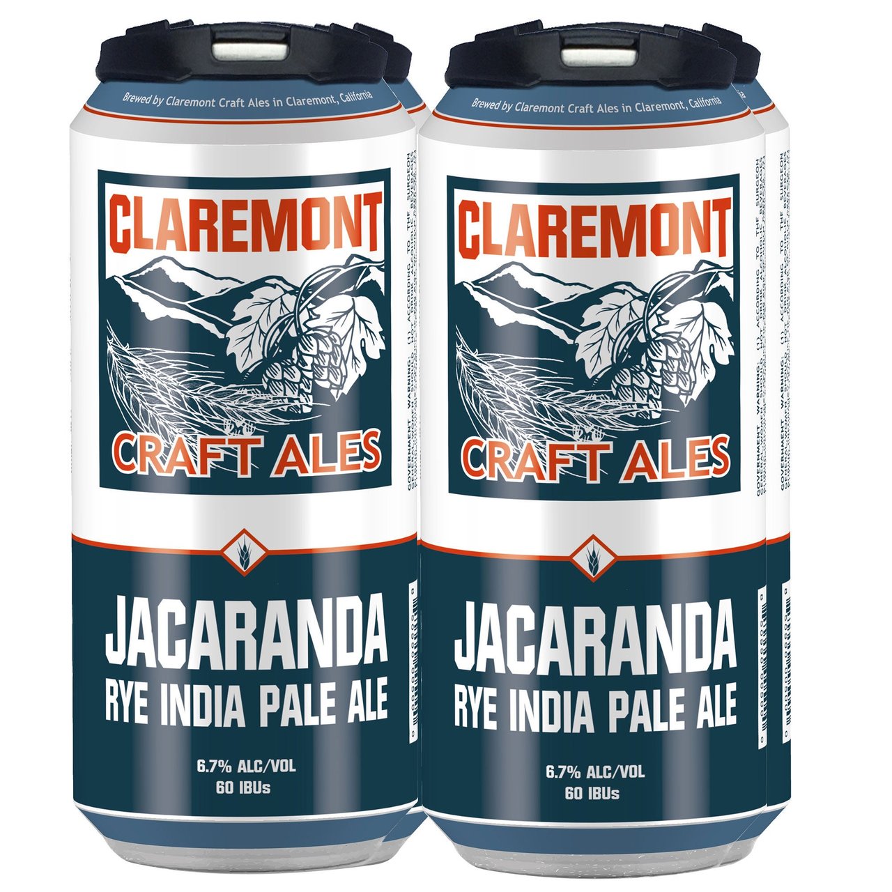 Claremont Craft Ales Jacaranda Rye IPA, 6 x 16 oz Cans