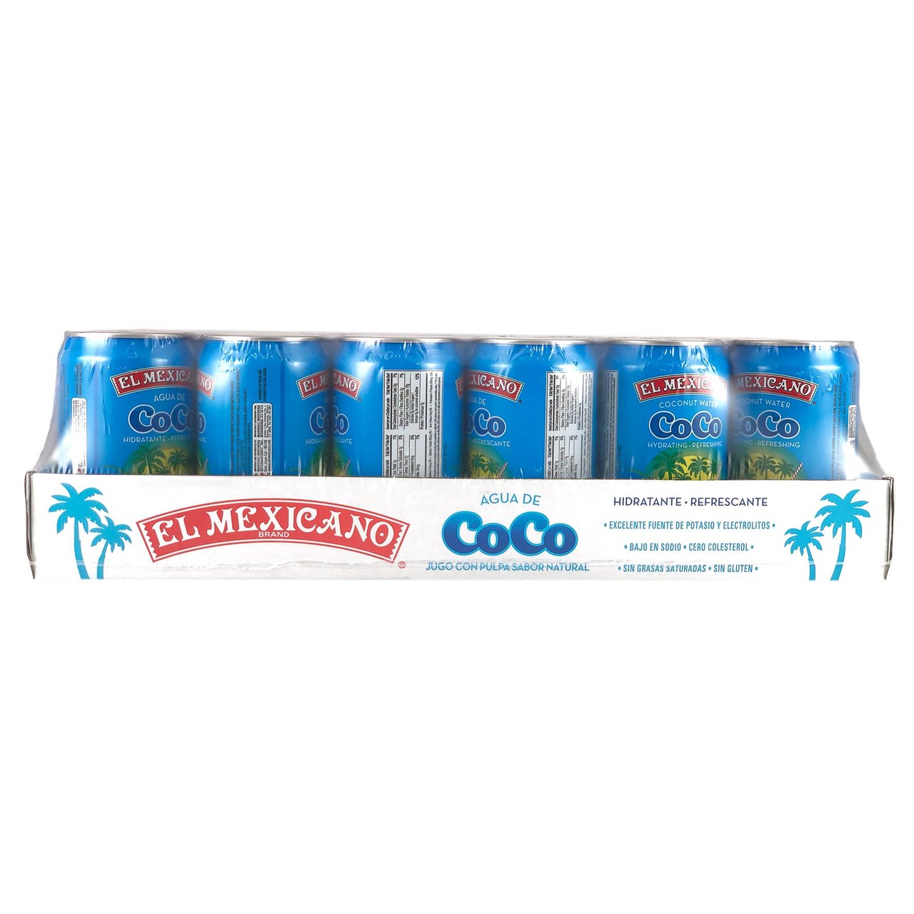El Mexicano Agua de Coco 24 Pack 10.5 Ounces Each - Image 1