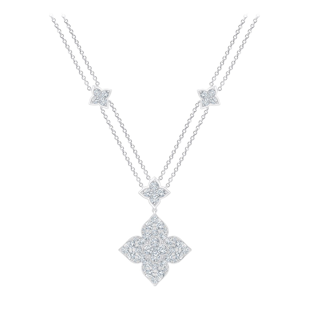 14kt White Gold VS2 I 2.20ctw Round Diamond Pendant Necklace - Image 1