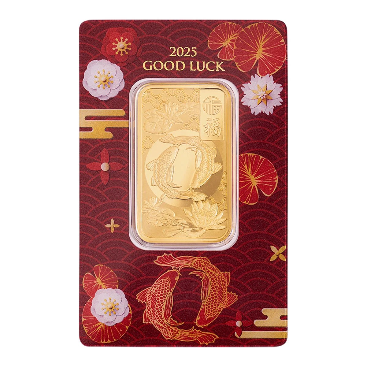 1 oz PAMP Suisse Good Luck Koi Fish Gold Bar