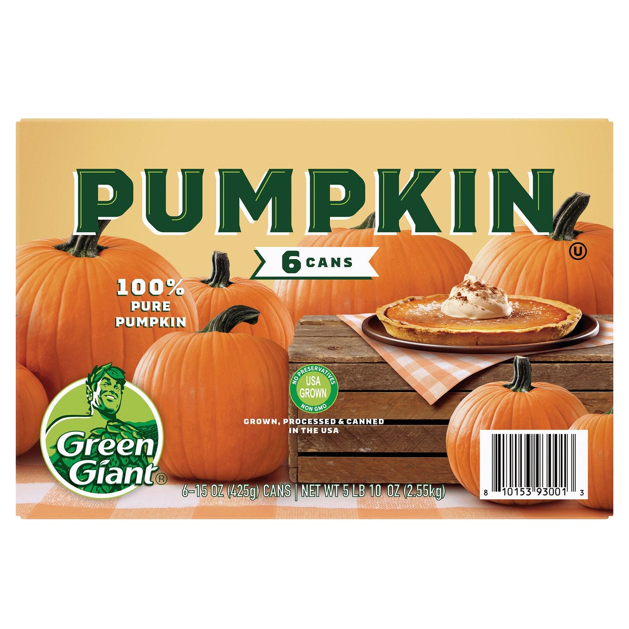 Green Giant Pumpkin 6/15 Ounce Cans - Image 1