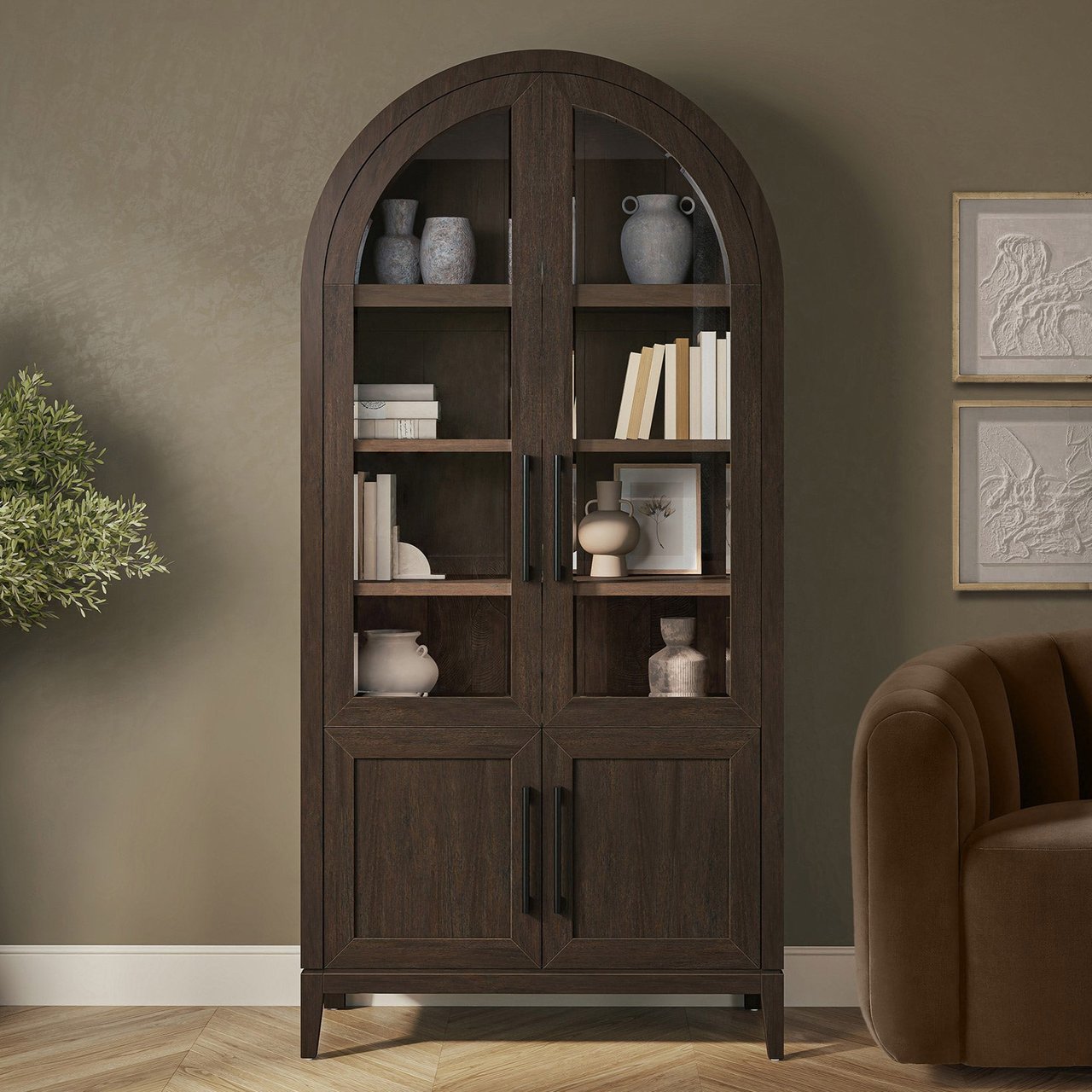 Abbyson Home Aspen 80" Display Cabinet - Image 1