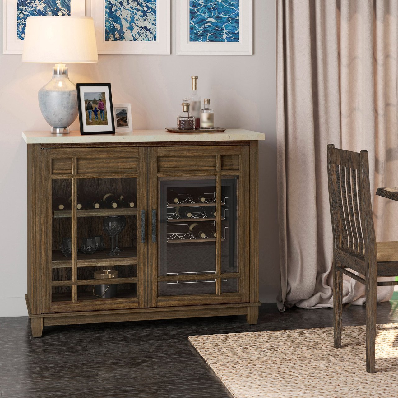 Tresanti Franklin Wine Bar Cabinet with Integrated Cooling - Image 1
