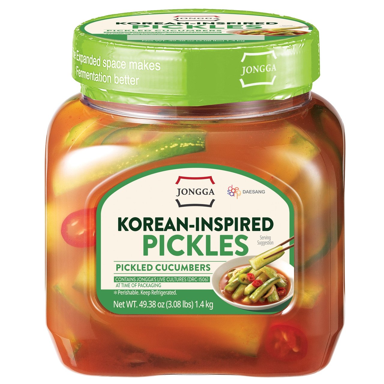JONGGA PICKLED CUCUMBERS 49.38 OZ - Image 1