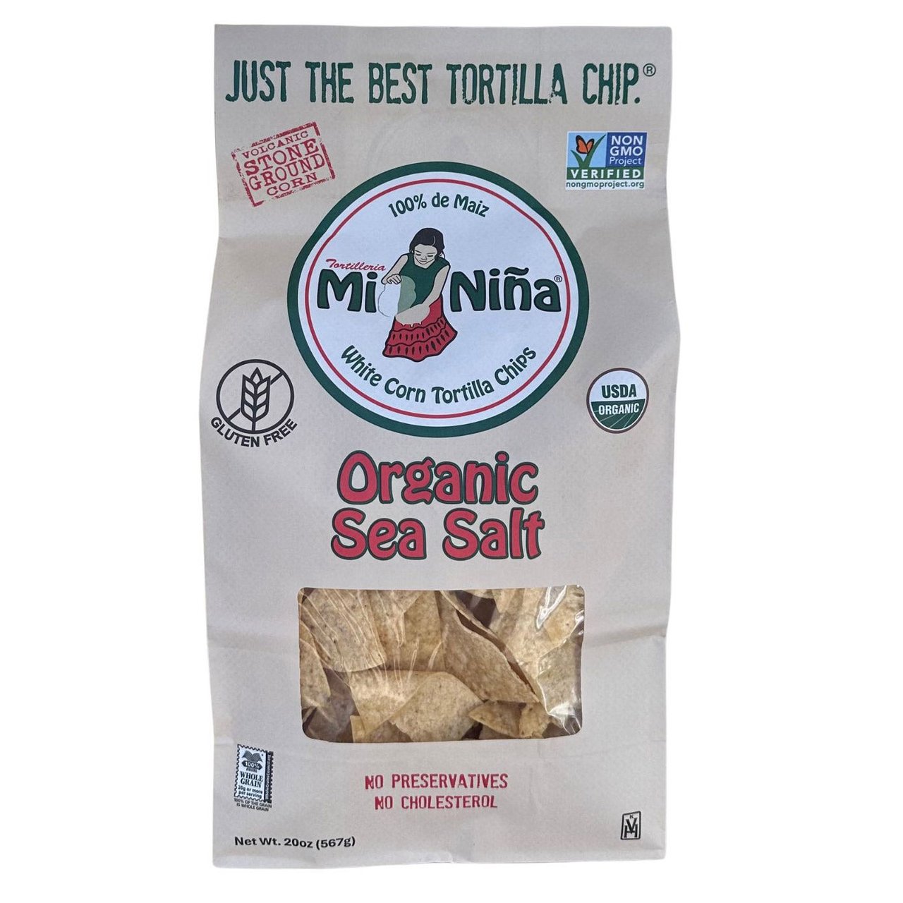 Mi Nina Organic Tortilla Chips, 20 oz (1.25 lbs) - Image 1