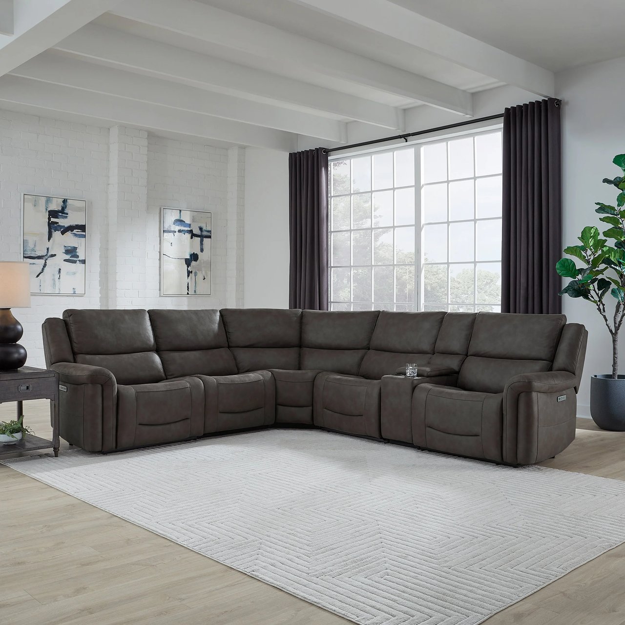 Gilman Creek Carlin Fabric Power Reclining Sectional - Image 1