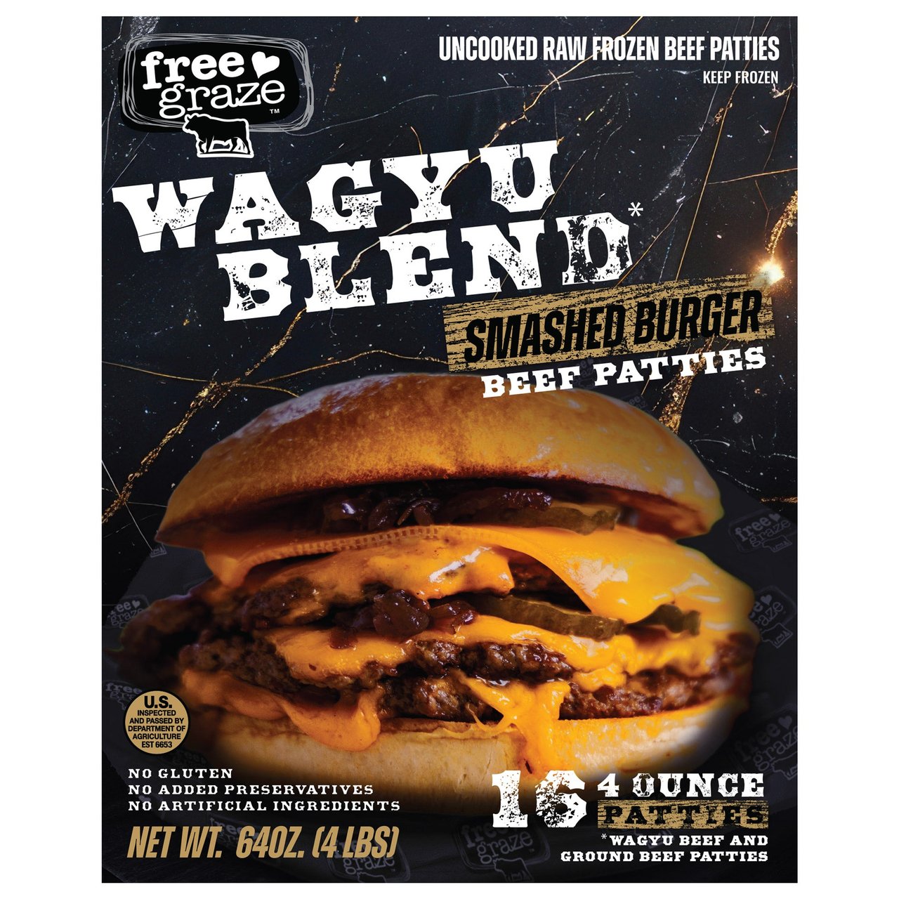 Miami Beef Wagyu Blend Smash Burger Patties, 4 lbs - Image 1