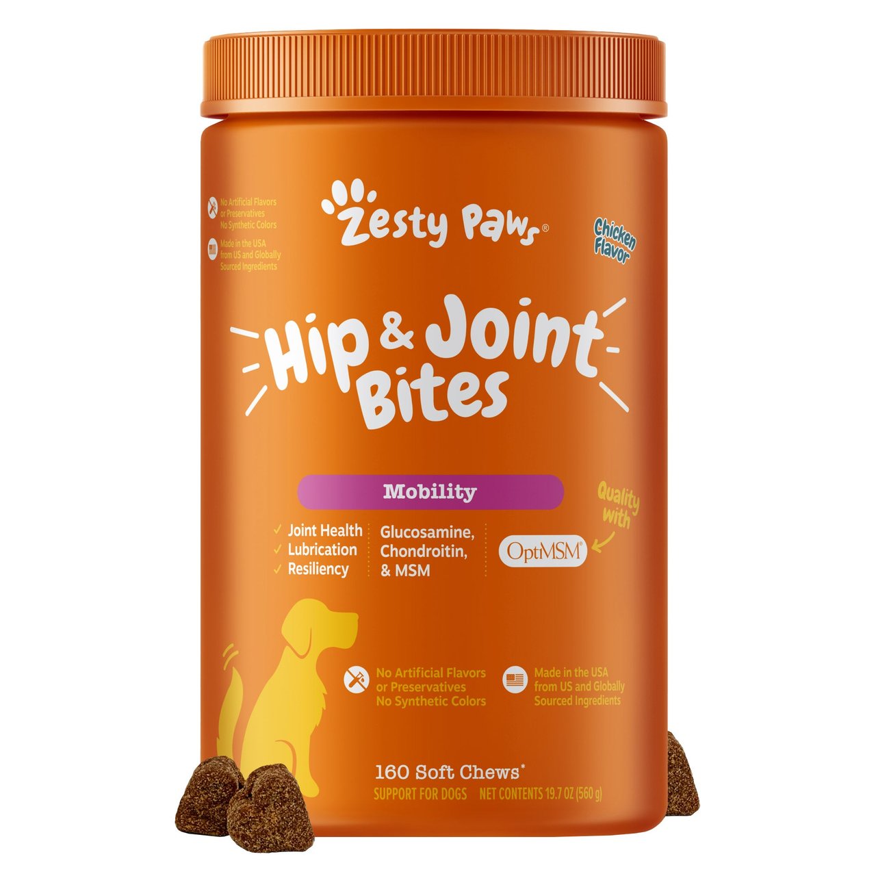 Zesty Paws Hip & Joint Soft Chews for Dogs, 160 ct / 19.8 oz - Image 1