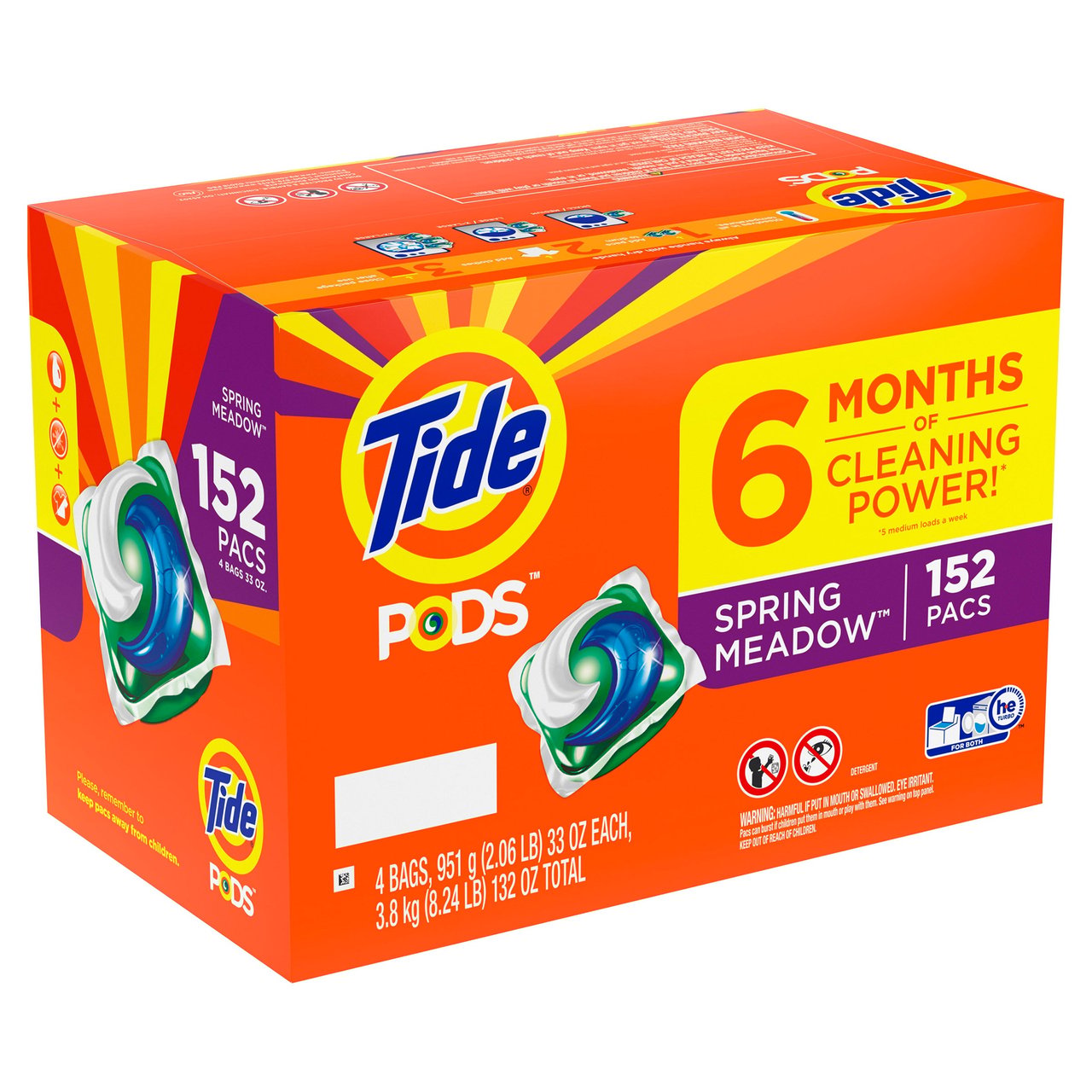 Tide PODS Spring Meadow Scent 152 Count - Image 1