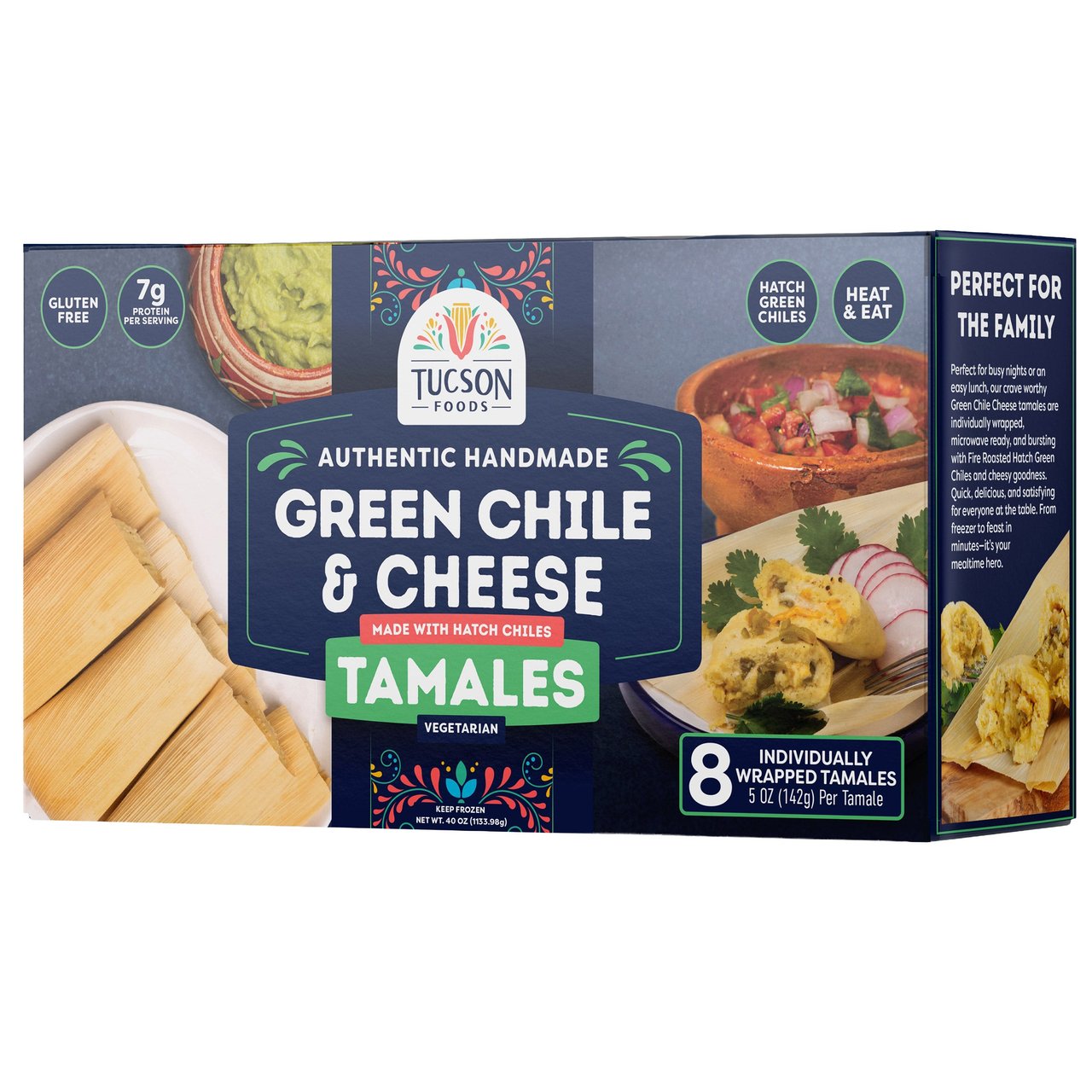 Green Chile and Cheese Tamales, 8 ct / 40 oz - Image 1