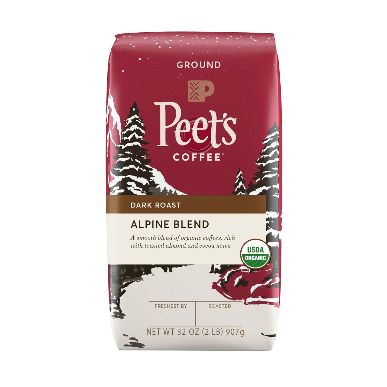 Organic Peet's Alpine Ground Coffee 2 Pounds - Image 1