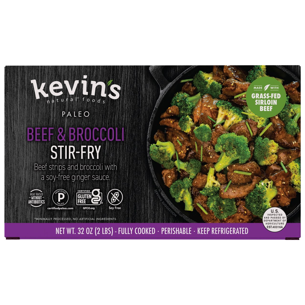 Kevin's Beef & Broccoli Stir Fry 32 oz (2 lbs) - Image 1