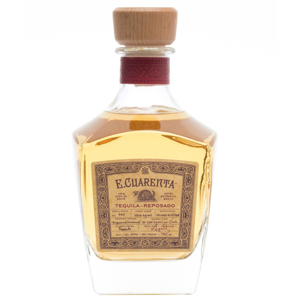 E. Cuarenta Reposado Tequila Mexico 750ML - Image 1