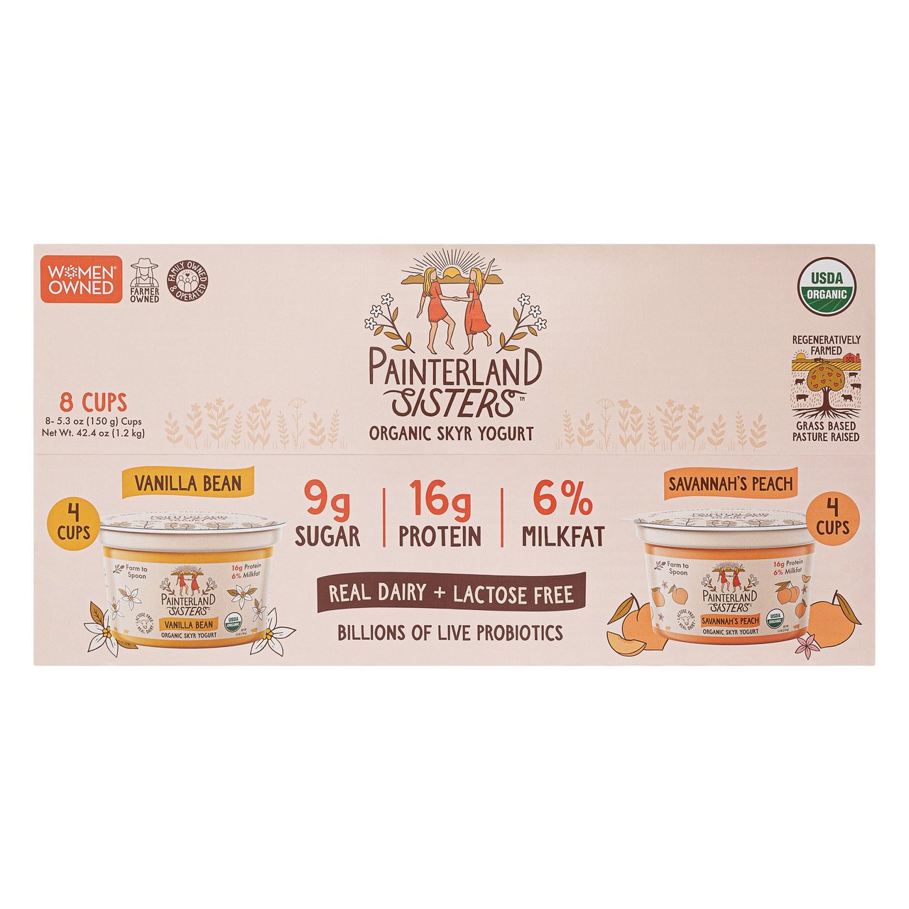 Painterland Sisters Organic Skyr Variety 8/5.3 oz (2.65 lbs) - Image 1