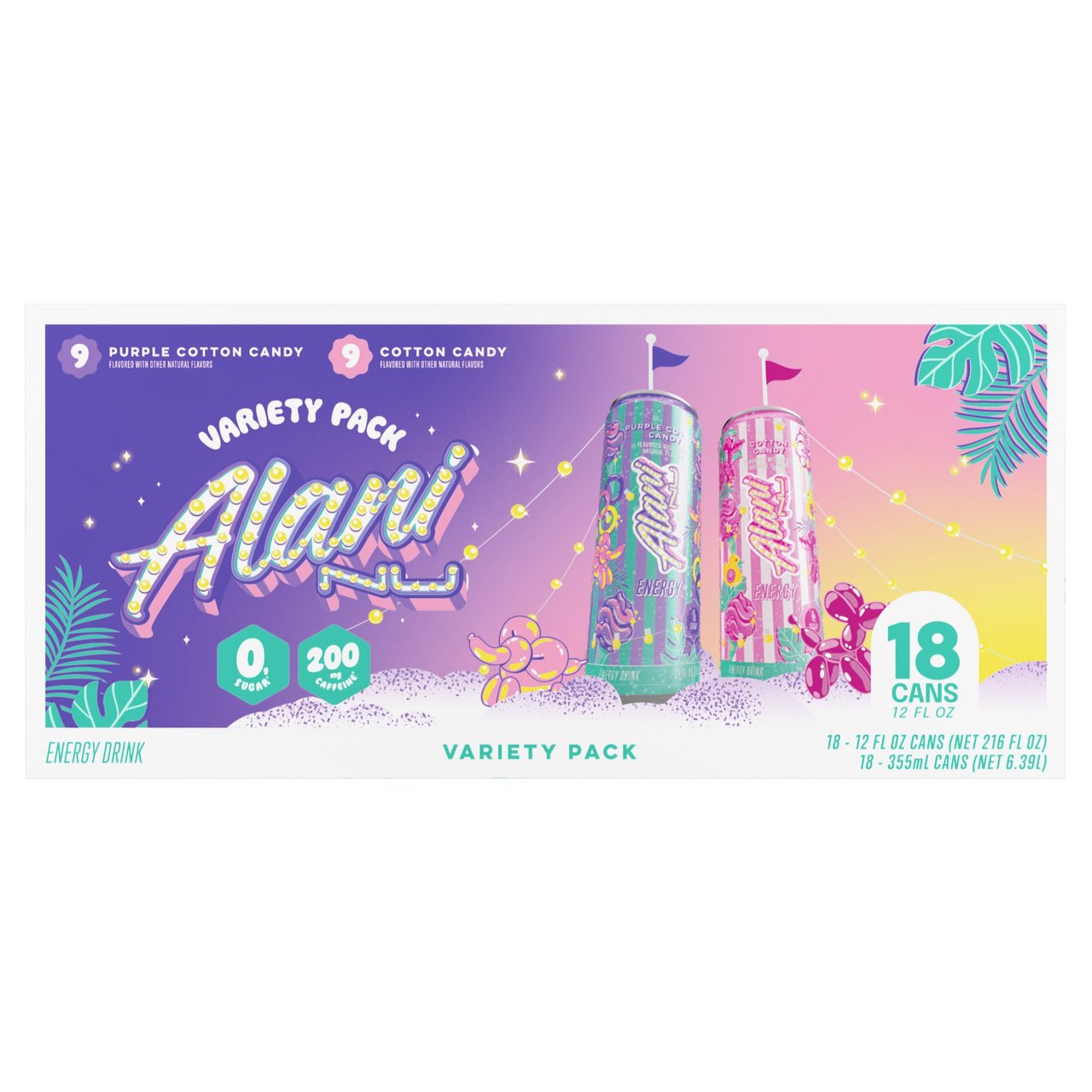 ALANI NU ENERGY COTTON CANDY VTY PACK 18CT - Image 1