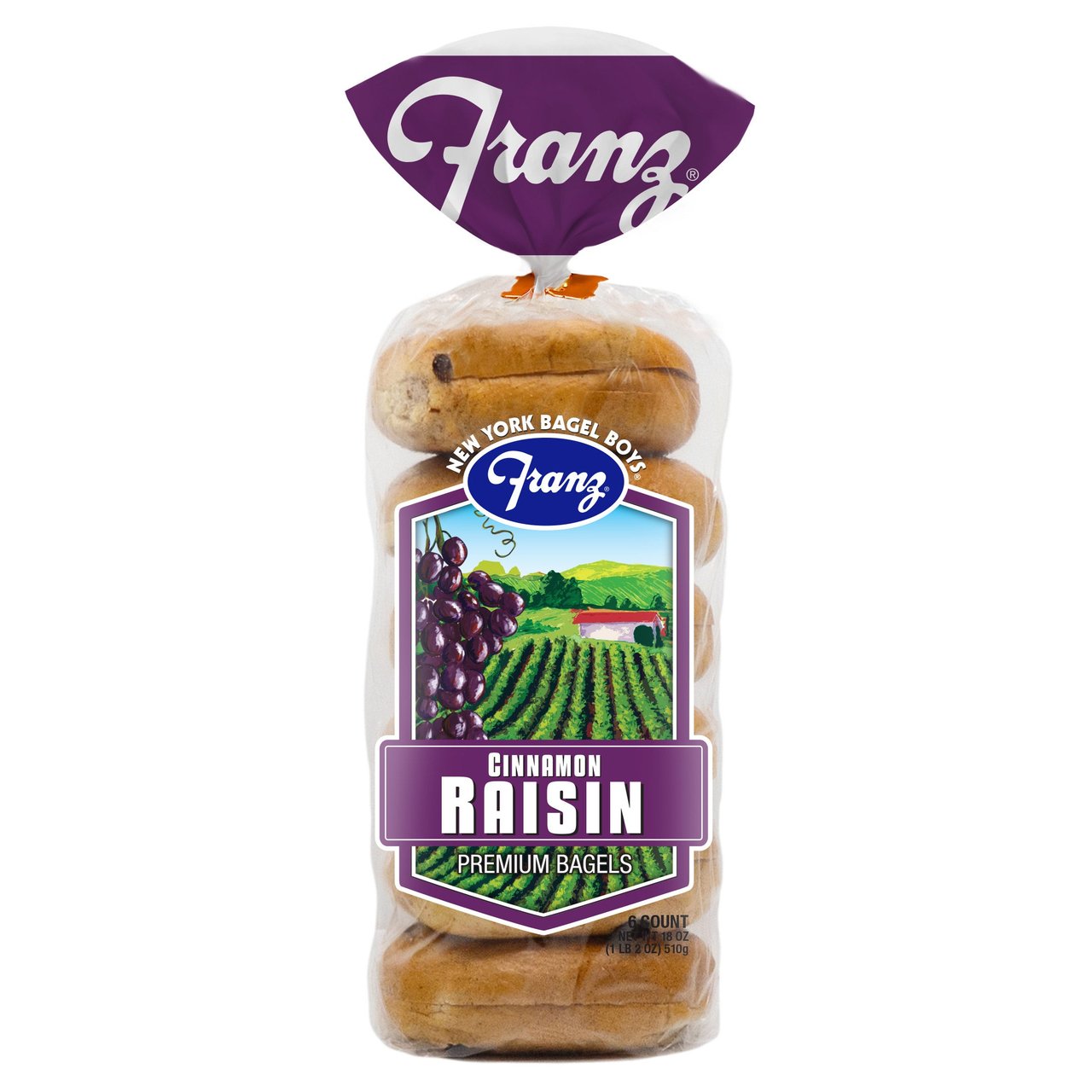Franz Cinnamon Raisin Bagel 6 CT/18 oz - Image 1
