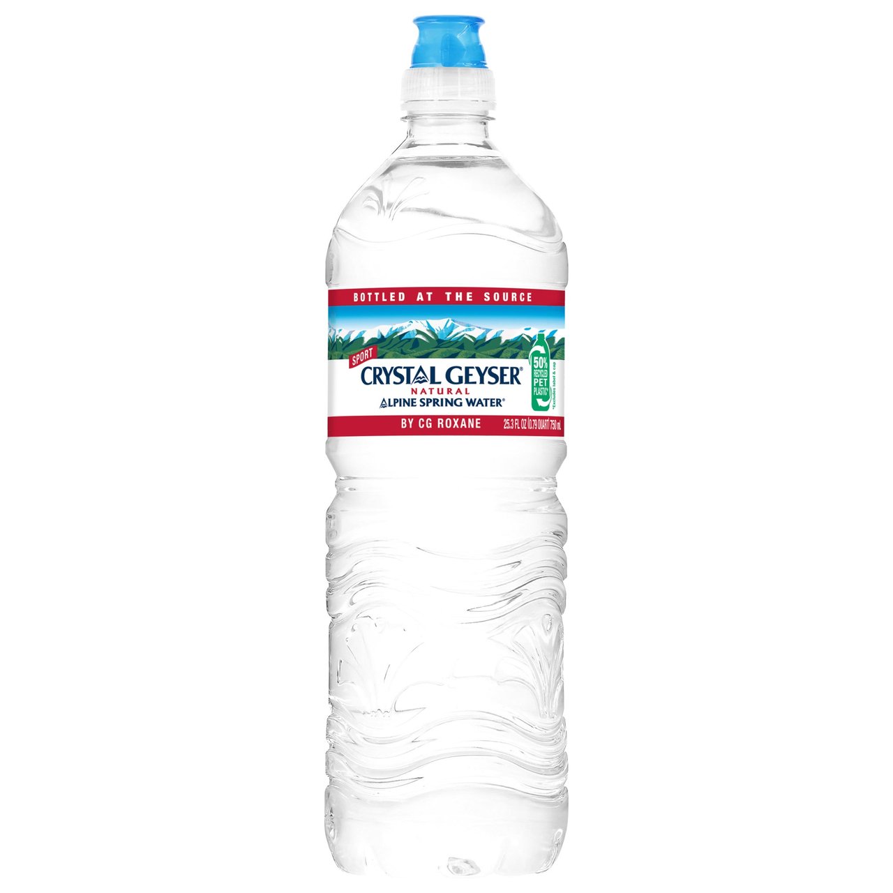 Crystal Geyser Alpine Spring Water, 24-Pack / 25.3 oz Sport Top - Image 1