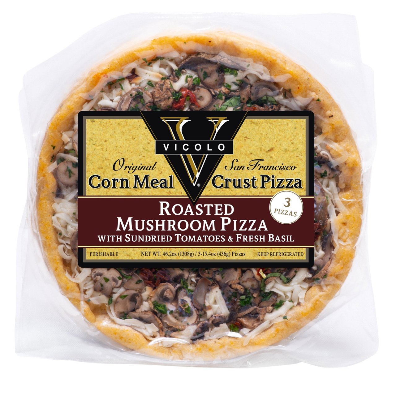 Vicolo Roasted Mushroom Pizza 3 Pack 15.4 Ounces Each - Image 1