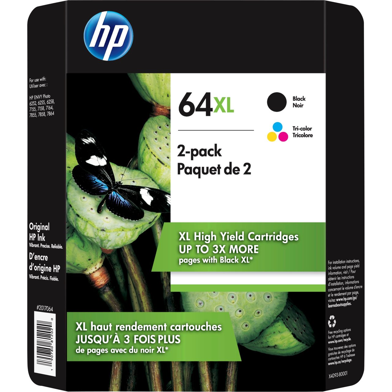 HP 64XL High Capacity 1 Black/1 Tri-Color