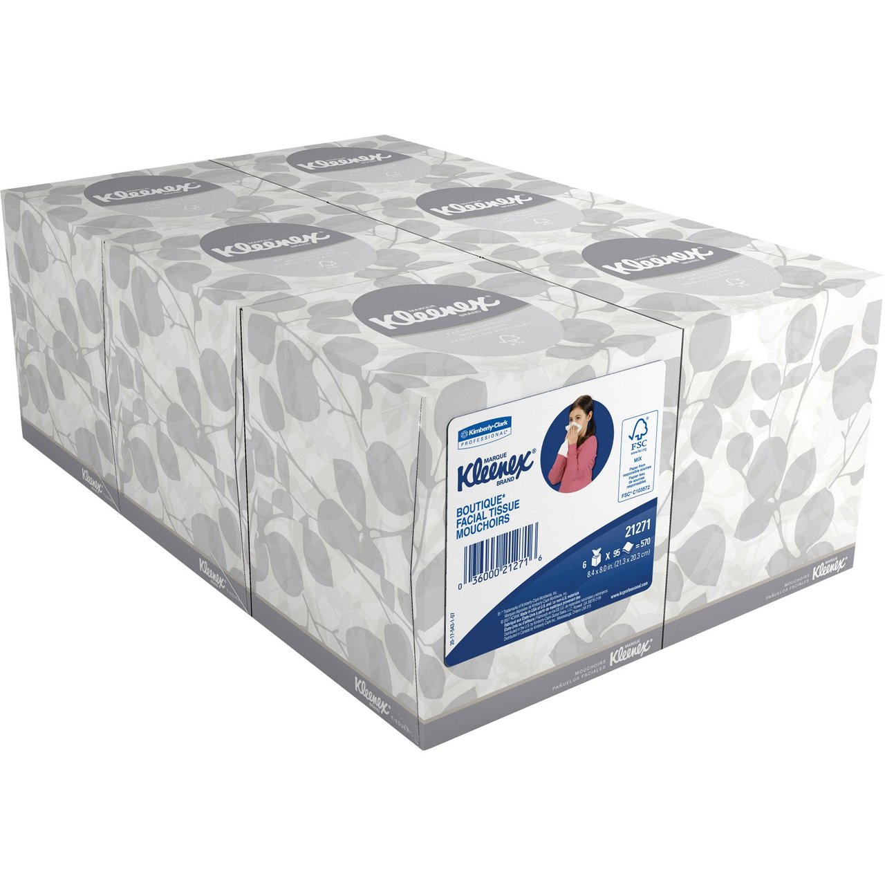 Kleenex Boutique Pop-Up Box 6 Pack KCC21271 - Image 1