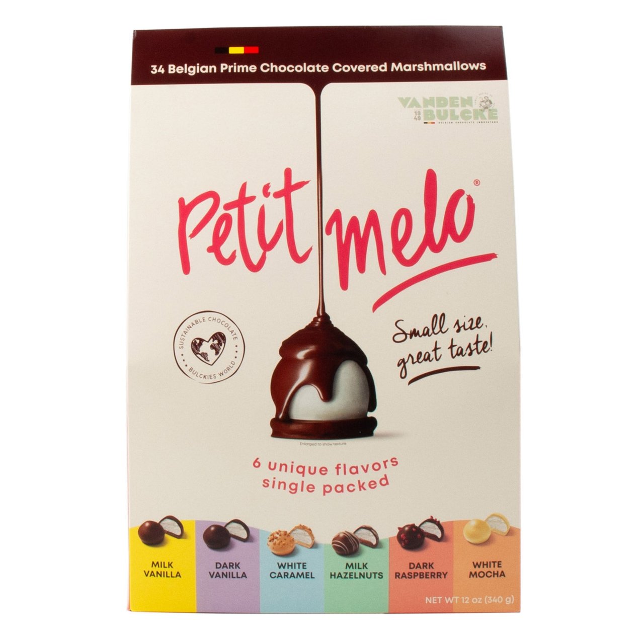 Vandenbulcke Petit Melo Belgian Chocolate Covered Marshmallow Pouch Mix, 12 oz - Image 1