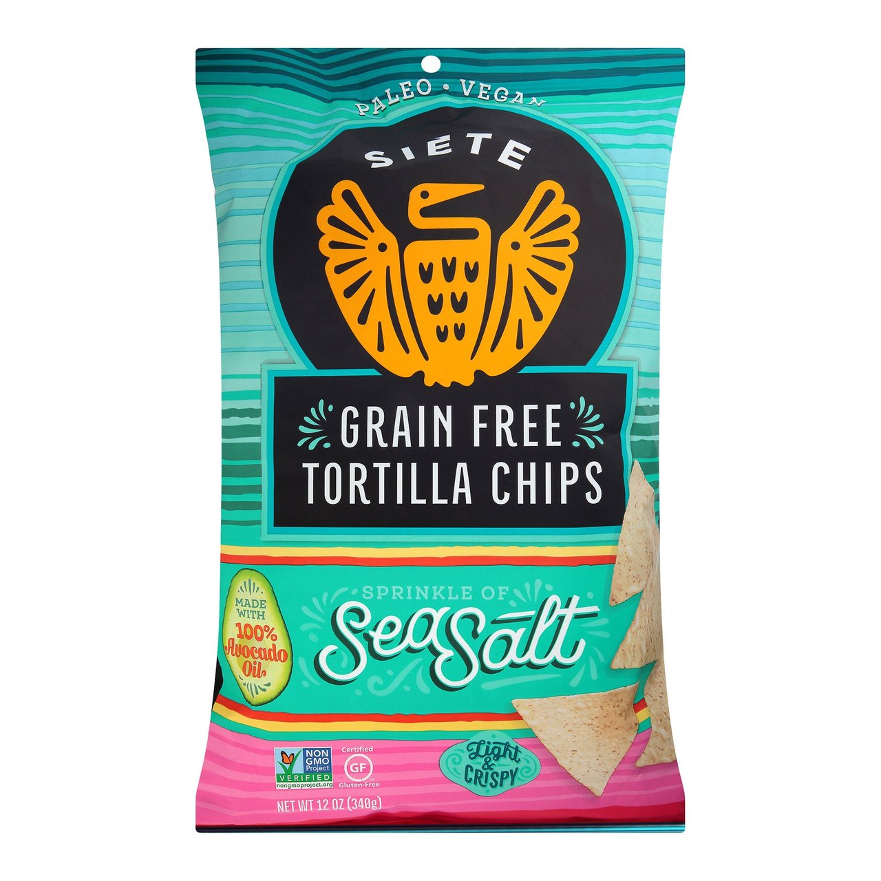 Siete Sea Salt Grain Free Tortilla Chips, 12 oz - Image 1