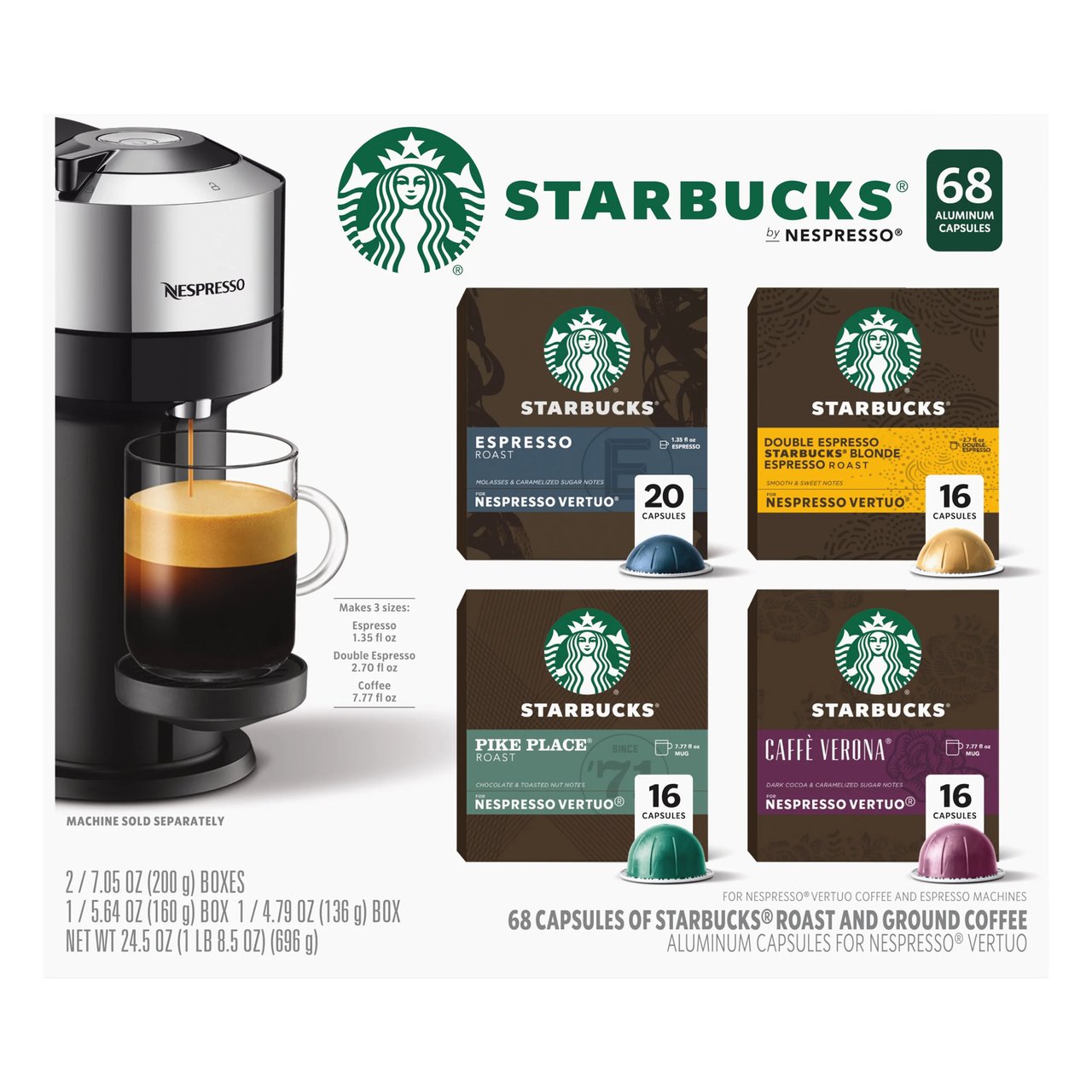 Starbucks by Nespresso Vertuo Line Variety Pack, 68 Count - Image 1