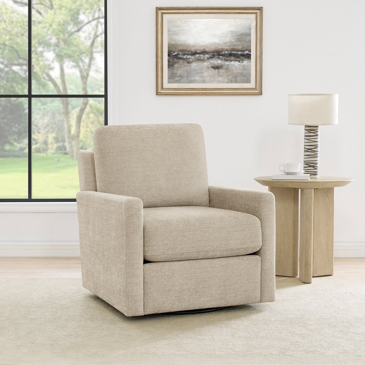 Henredon Marley Fabric Swivel Accent Chair - Image 1
