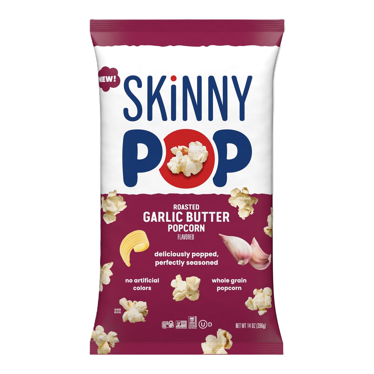 SkinnyPop Roasted Garlic Butter Popcorn 14 oz - Image 1