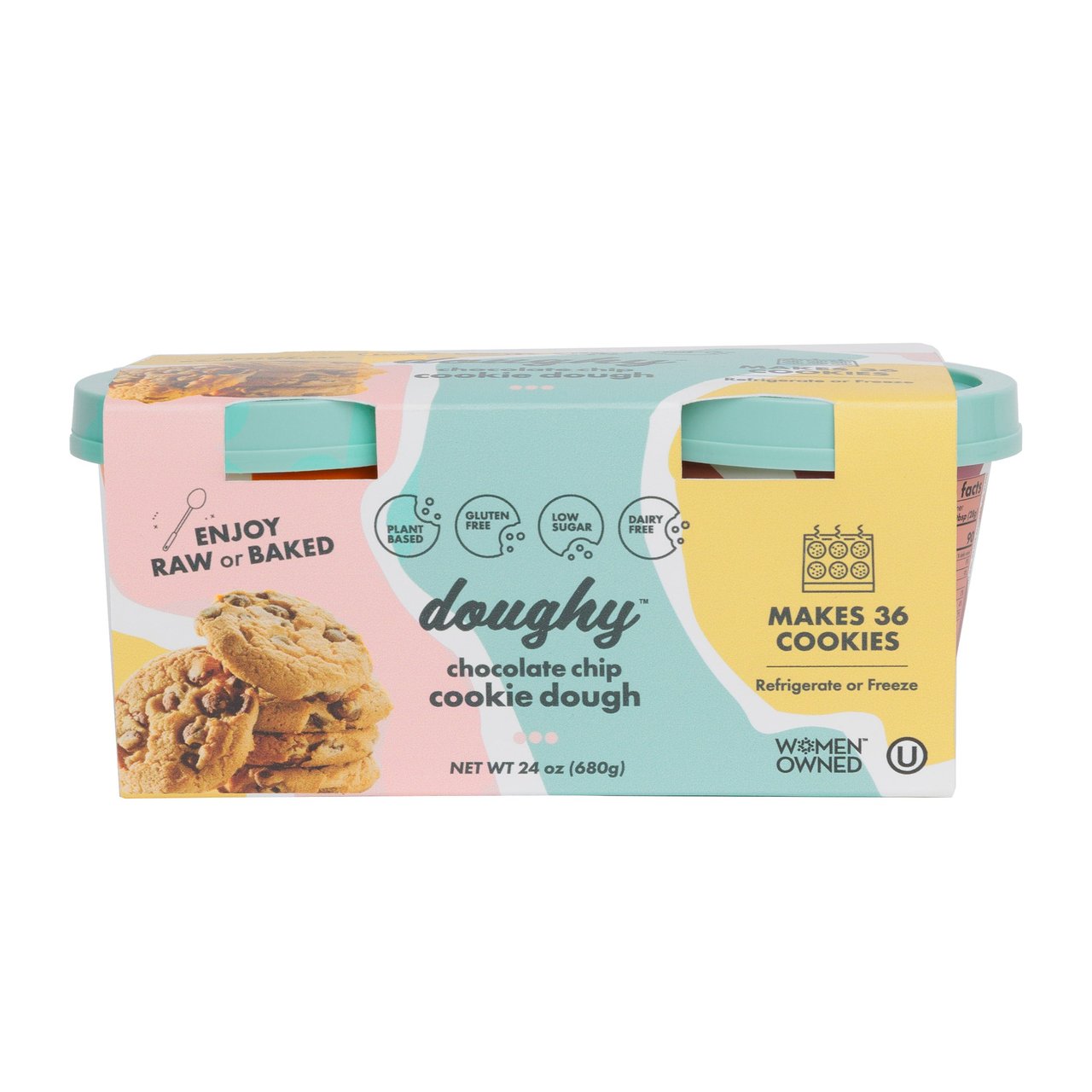 Doughy Chocolate Chip Cookie Dough 2/12 oz (1.5 lbs) - Image 1