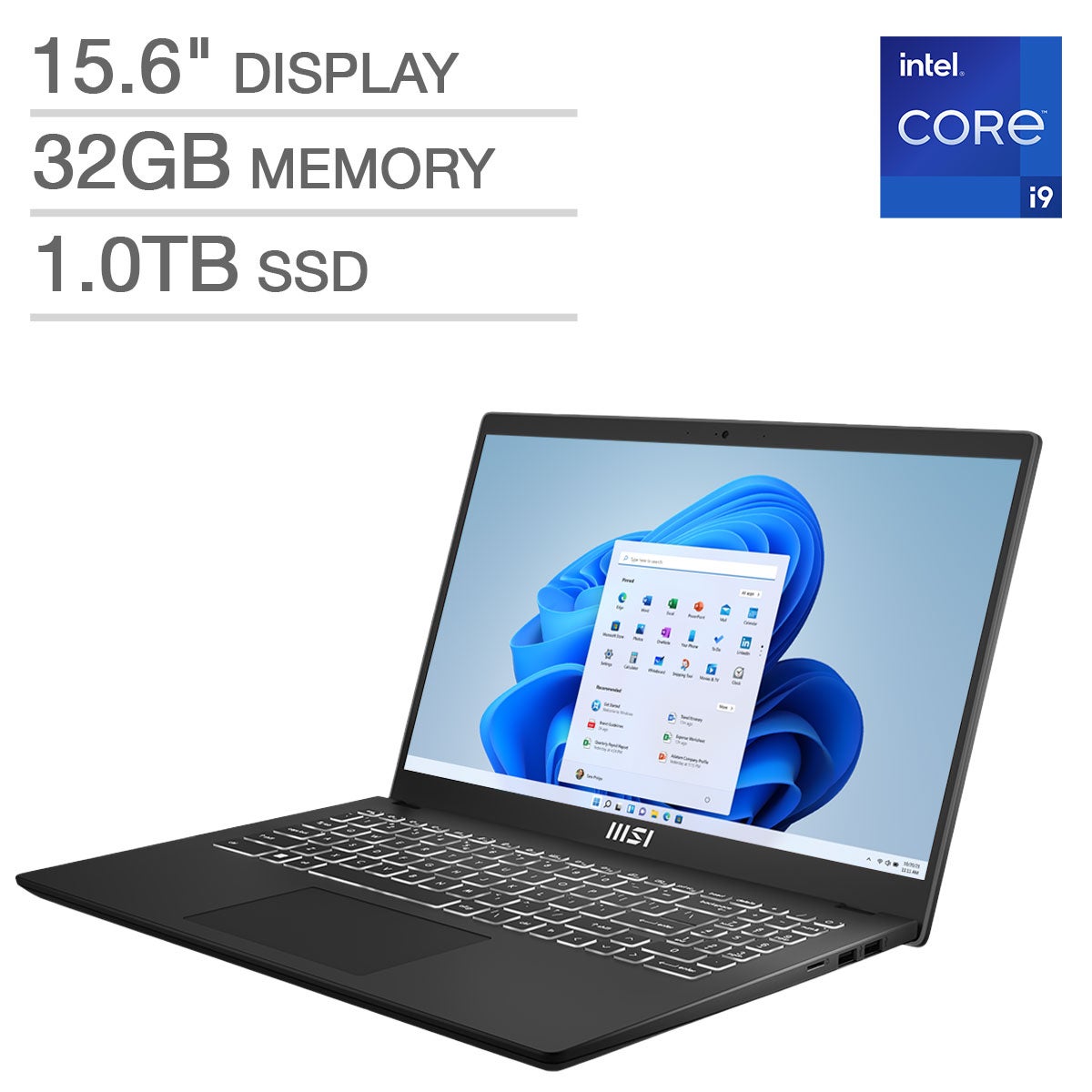 MSI Modern 15 15.6" Laptop - Core i9-13900H, 32GB RAM, 1TB SSD