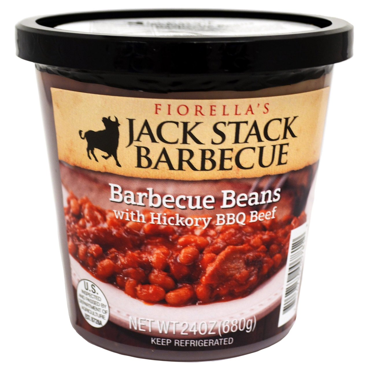 Fiorella's Jack Stack Barbecue Barbecue Beans with Hickory BBQ Beef 24 Ounce Container - Image 1