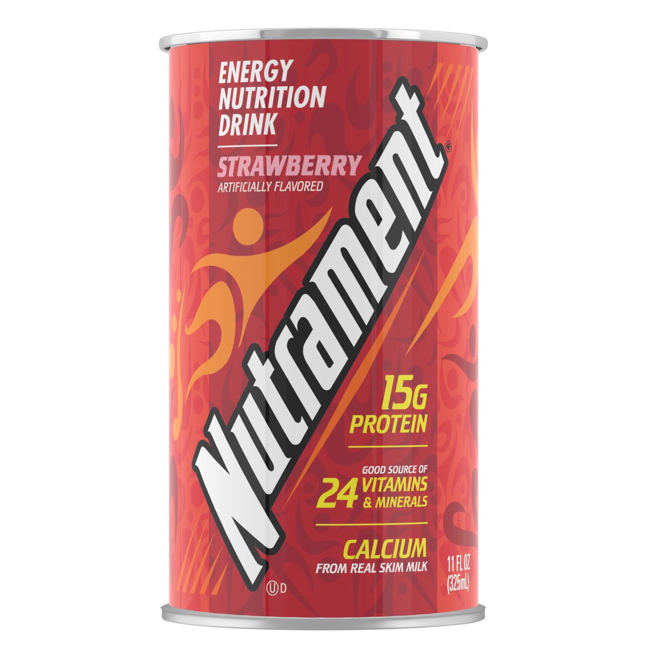 Nutrament Energy Nutrition Drink, Strawberry, 12-Pack, 11 fl oz