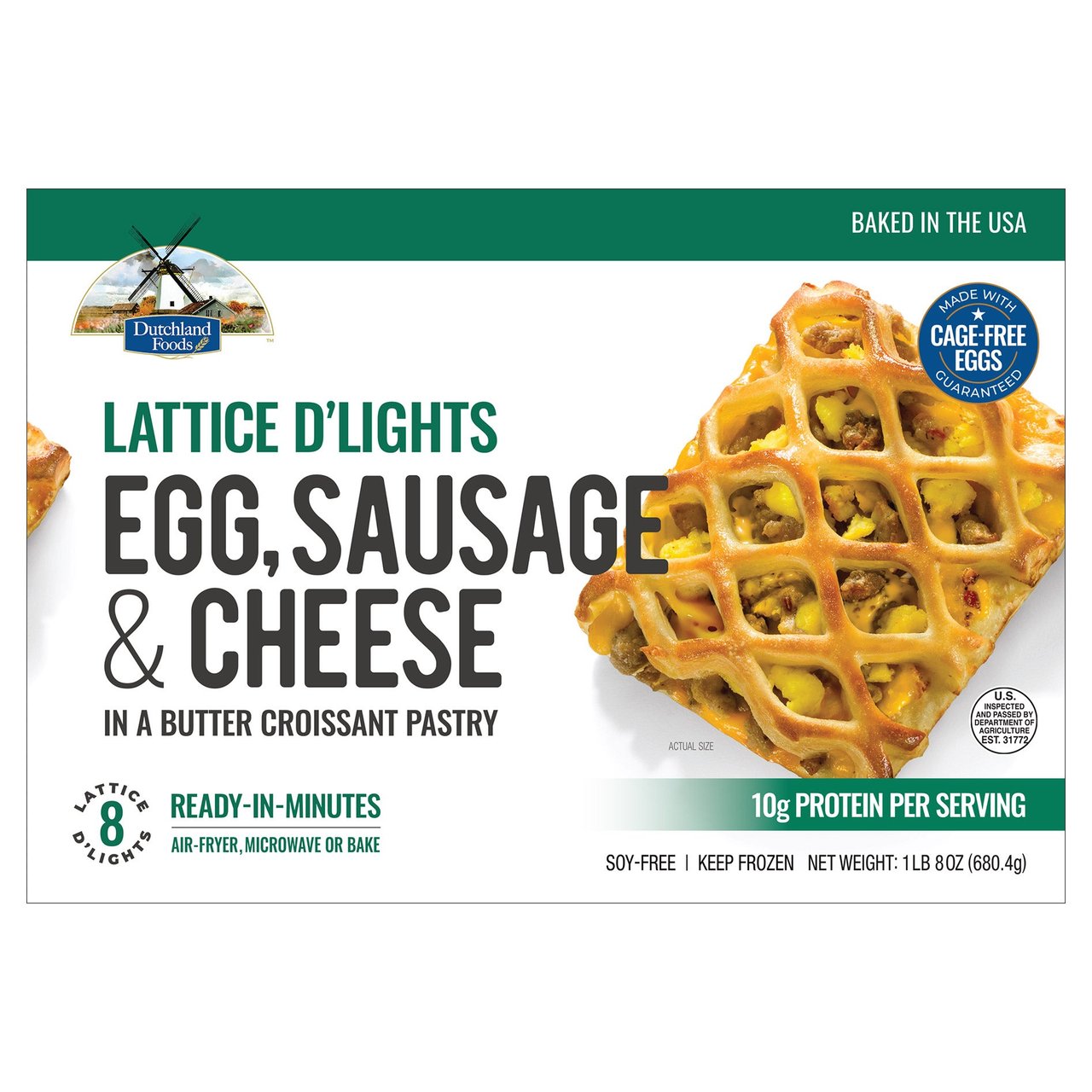 Dutchland Foods Egg Sausage D'Lights 8 Count (1.5 lbs) - Image 1