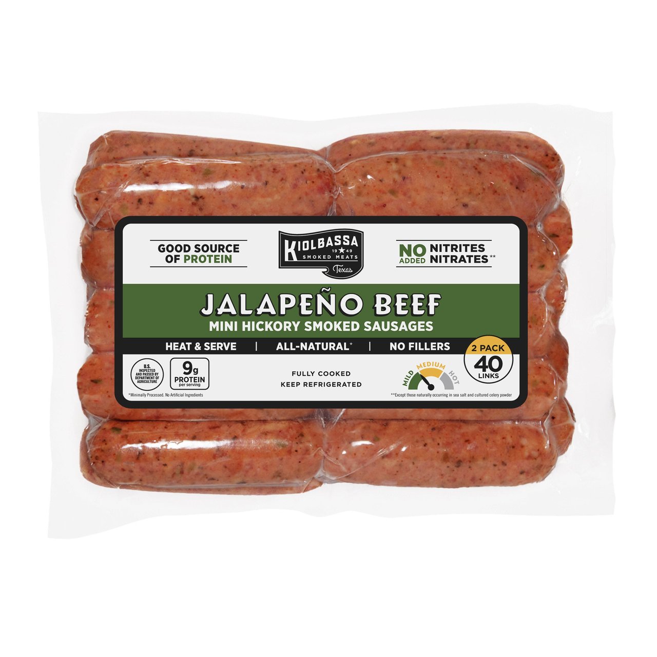 Kiolbassa Provision Co Mini Jalapeño Beef Smoked Sausage - Image 1