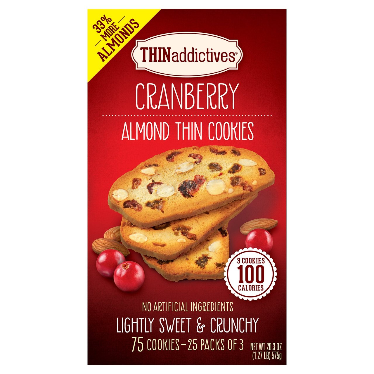 THINaddictives Cranberry Almond Thins 20.32 oz - Image 1