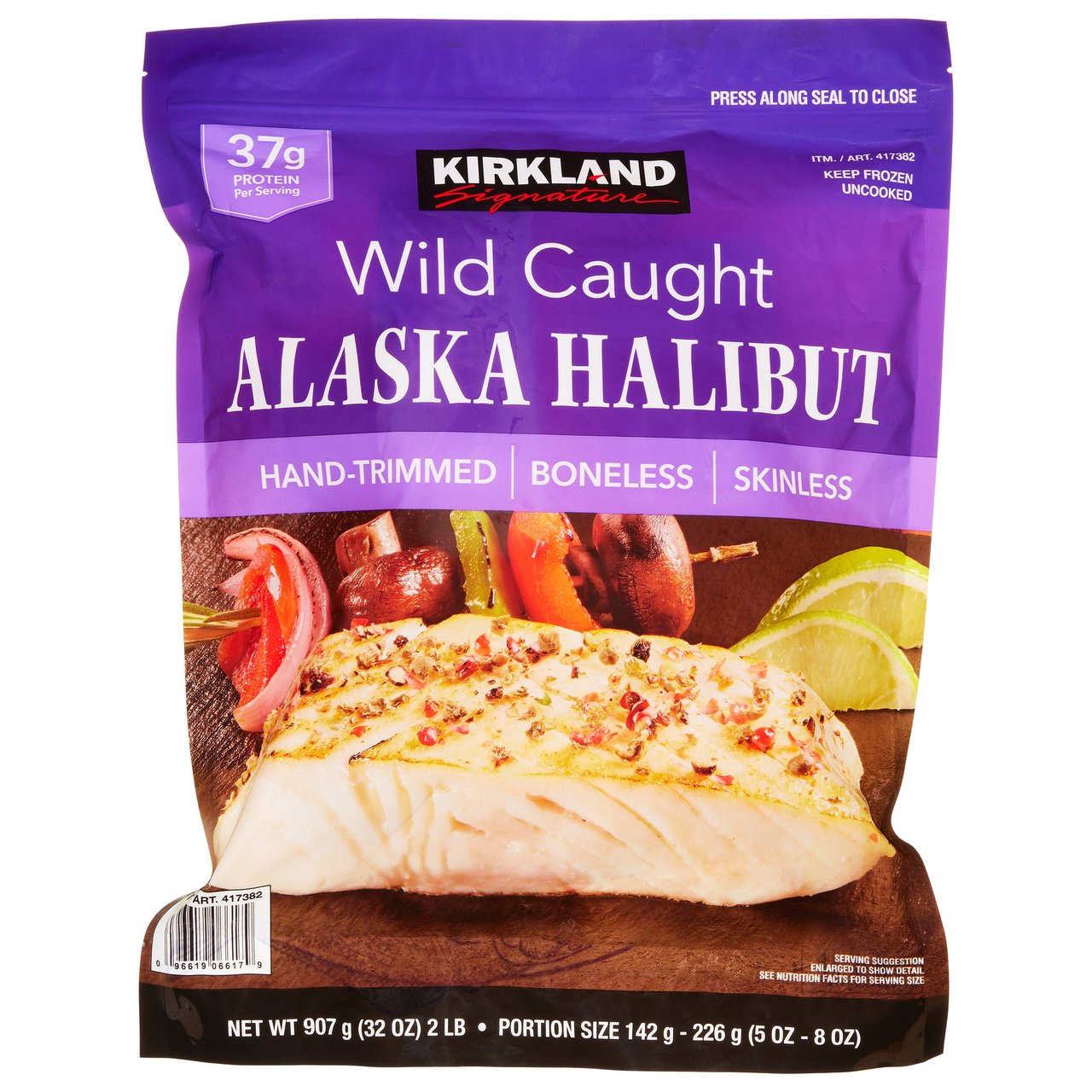 Kirkland Signature Wild Alaskan Halibut 2 lbs Individually Wrapped
