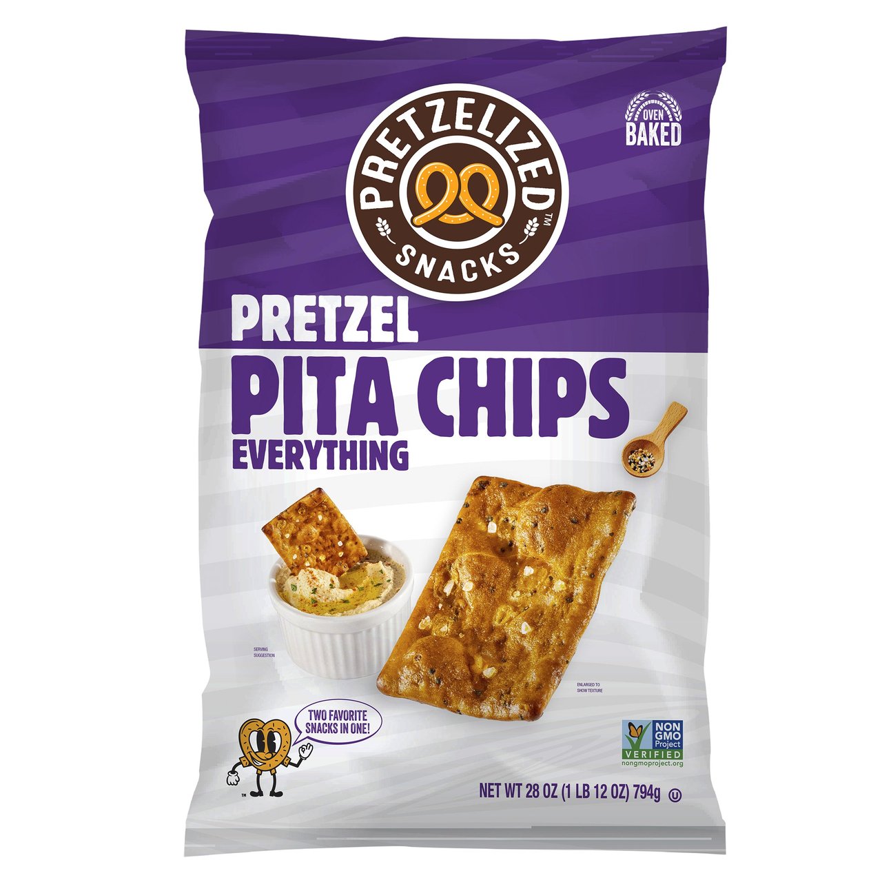 Pretzelized Everything Pretzel Pita Chips, 28 oz (1.75 lbs) - Image 1