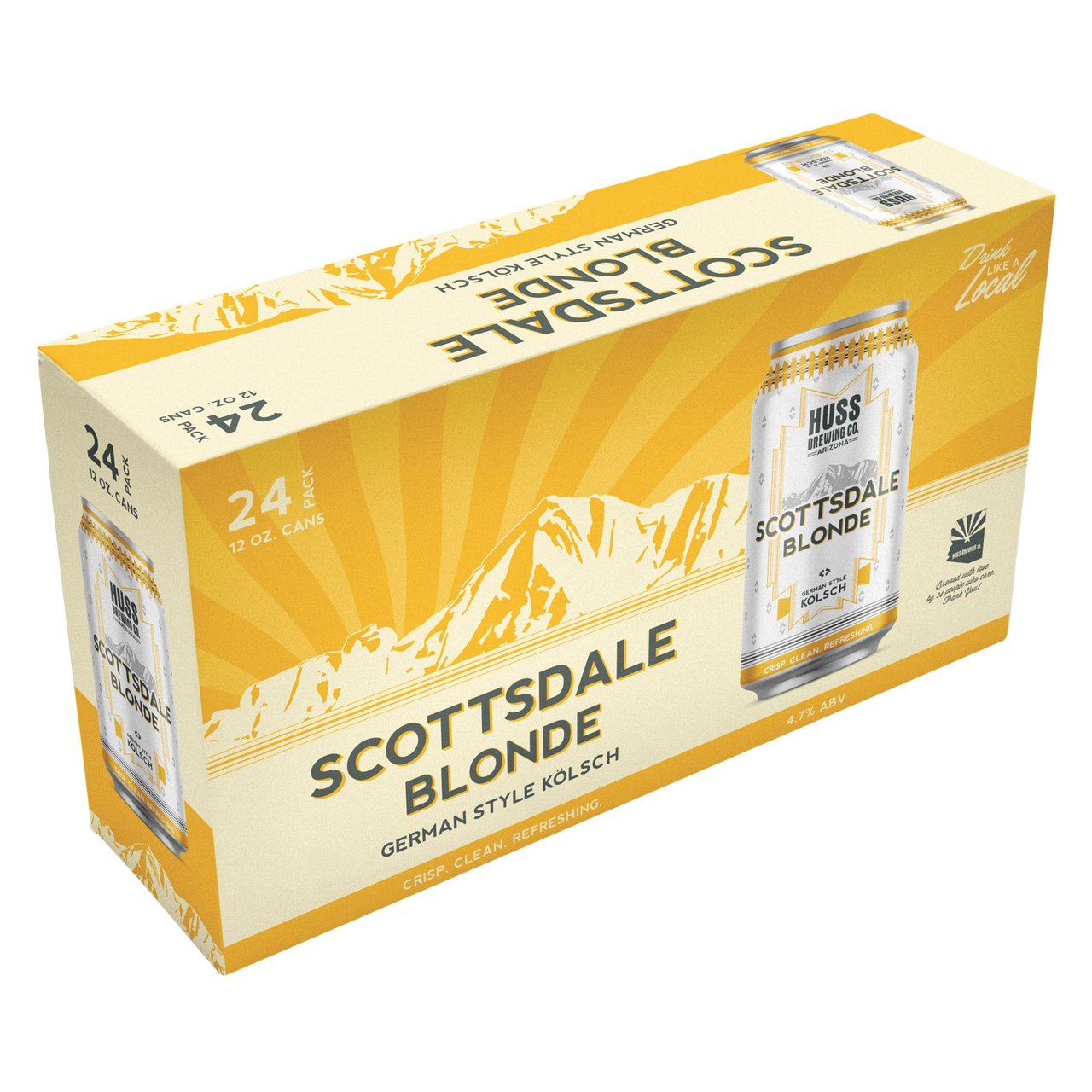 Huss Brewing Co. Scottsdale Blonde Ale Arizona, 24/12 oz Cans