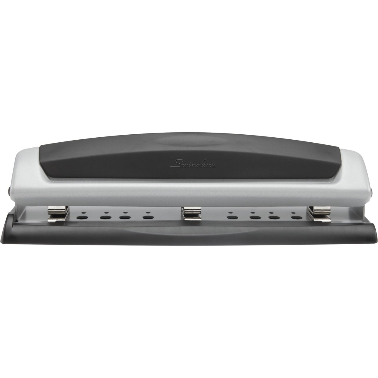 Swingline Three Hole Punch SWI74037KT Silver 2-Count - Image 1