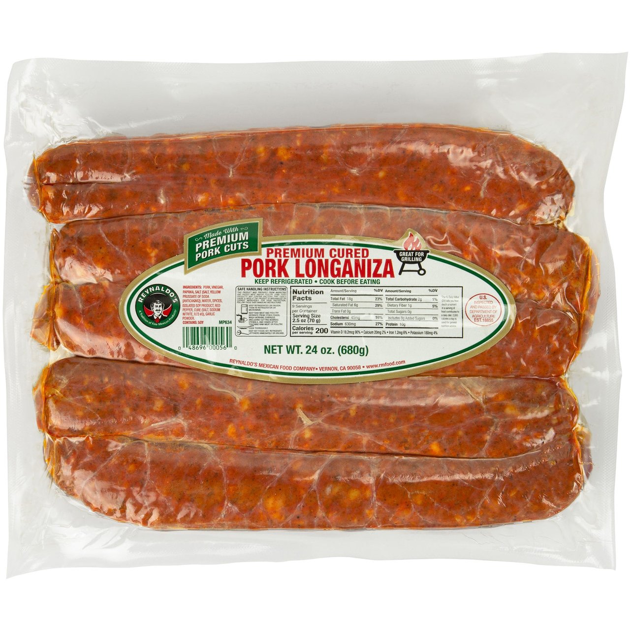 Reynaldo's Premium Cured Pork Longaniza 24 oz - Image 1