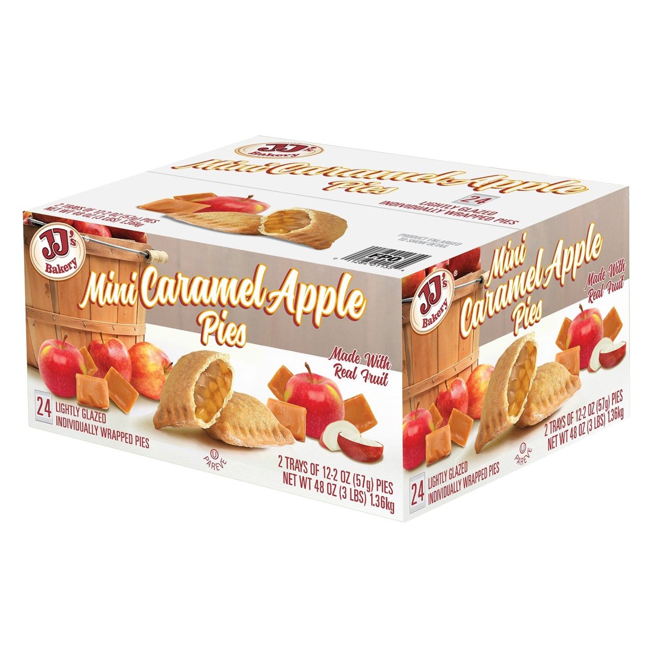 JJ'S CARMEL APPLE SNACK PIE 24CT 2OZ PIES (3 LBS) - Image 1