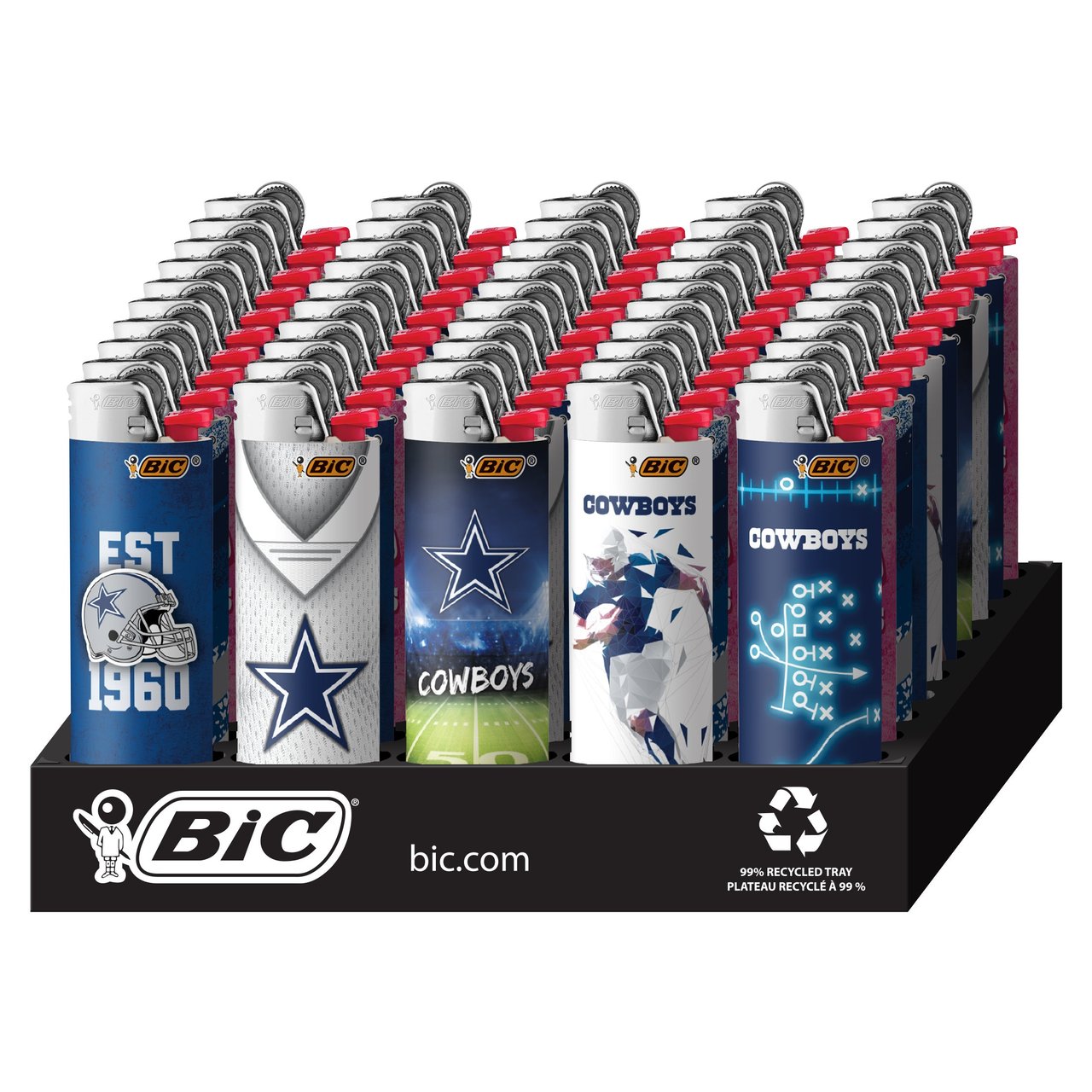 BIC Lighters NFL Dallas Cowboys 50 CT Tray (#1978709)