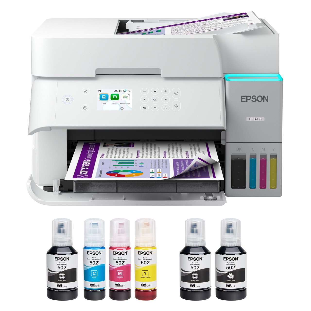 Epson EcoTank ET-3958 Wireless All-in-One Color Supertank Printer - Image 1