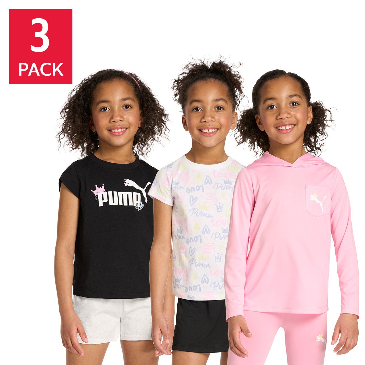 PUMA Kids' 3-Pack Tops - Image 1
